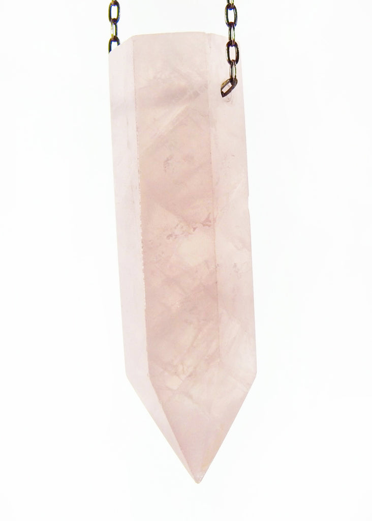 Rose Quartz Crystal Necklace