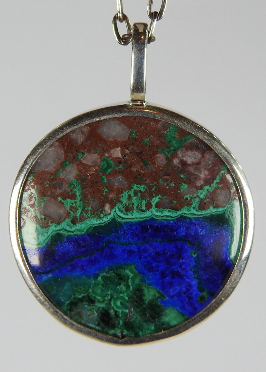 Plachite 2024 & Malachite in Calcite Pendant