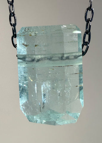 Aquamarine Crystal Necklace