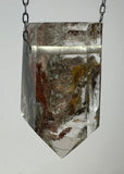 Quartz Crystal Necklace with Amphibole Inclusions