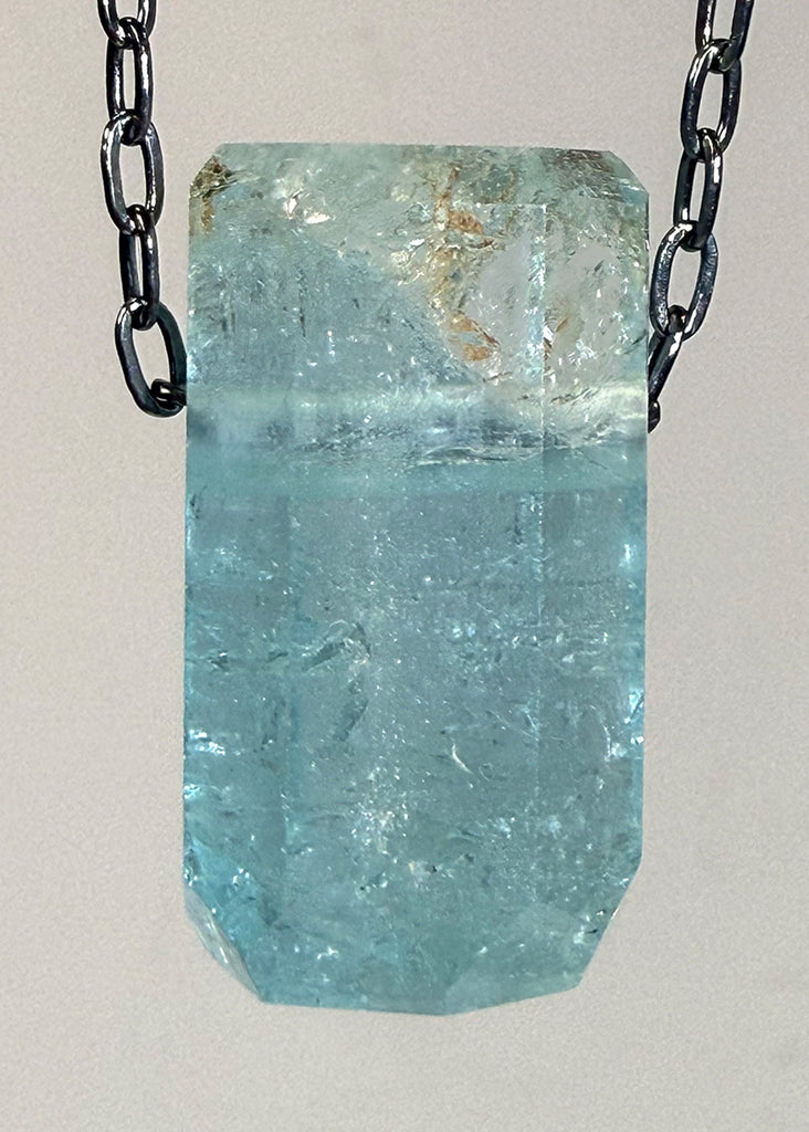 Aquamarine Crystal Necklace