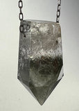 Quartz Crystal Necklace with Amphibole Inclusions