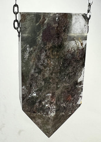 Quartz Crystal Necklace with Amphibole Inclusions