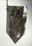 Quartz Crystal Necklace with Amphibole Inclusions