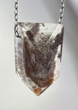 Quartz Crystal Necklace with Amphibole Inclusions