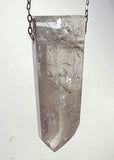 Quartz Crystal Necklace with Amphibole Inclusions