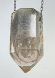 Quartz Crystal Necklace with Amphibole Inclusions