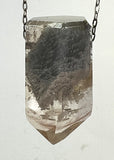 Quartz Crystal Necklace with Amphibole Inclusions