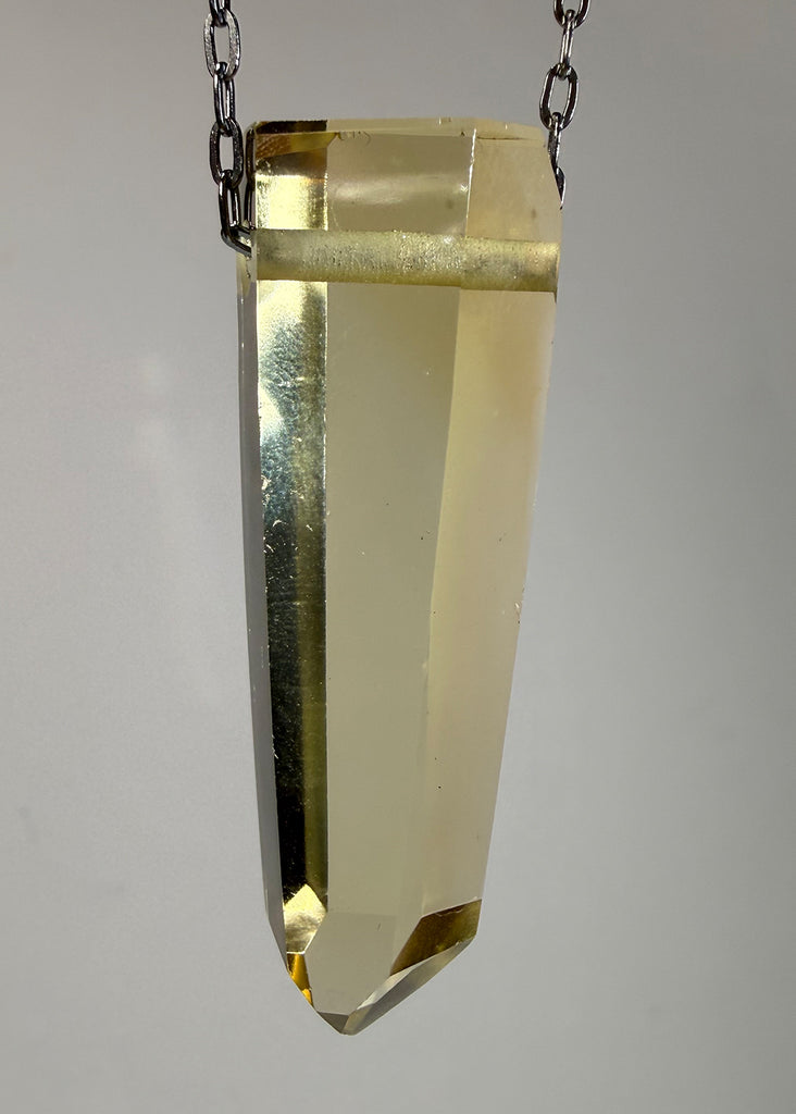 Citrine Quartz Crystal Necklace