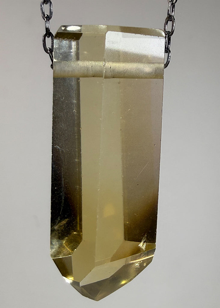 Citrine Quartz Crystal Necklace