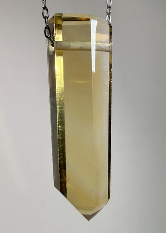 Citrine Quartz Crystal Necklace