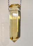 Citrine Quartz Crystal Necklace