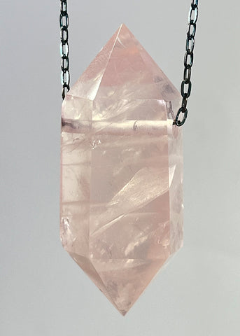 Rose Quartz Crystal Necklace