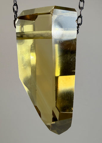 Citrine Quartz Crystal Necklace