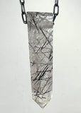 Black Rutile Quartz Crystal Necklace