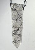 Black Rutile Quartz Crystal Necklace