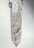 Black Rutile Quartz Crystal Necklace