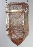 Gold Rutile Quartz Crystal Necklace