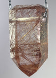 Gold Rutile Quartz Crystal Necklace