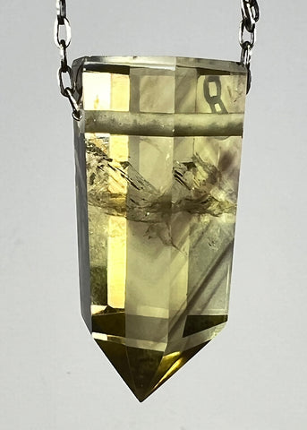 Citrine Quartz Crystal Necklace