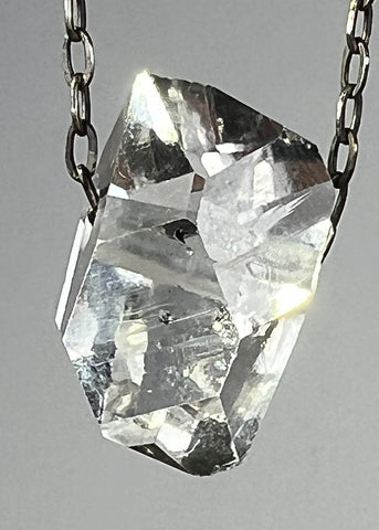 Herkimer Diamond Quartz Crystal Necklace