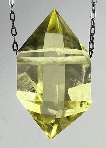 Citrine Quartz Crystal Necklace
