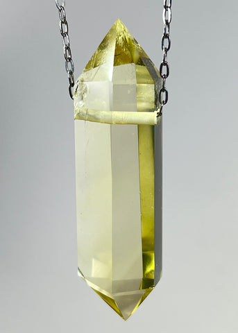 Citrine Quartz Crystal Necklace