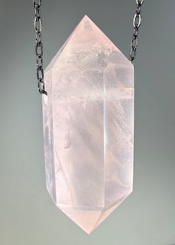 Rose Quartz Crystal Necklace
