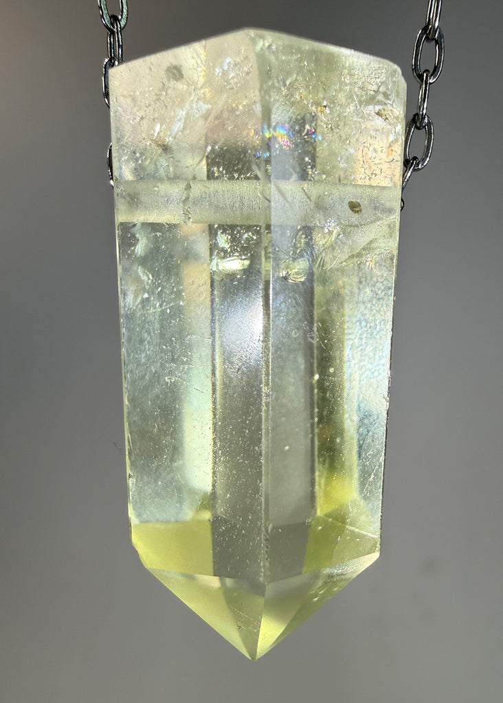 Citrine Quartz Crystal Necklace
