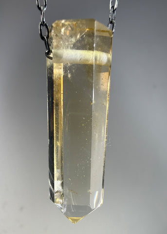 Citrine Quartz Crystal Necklace