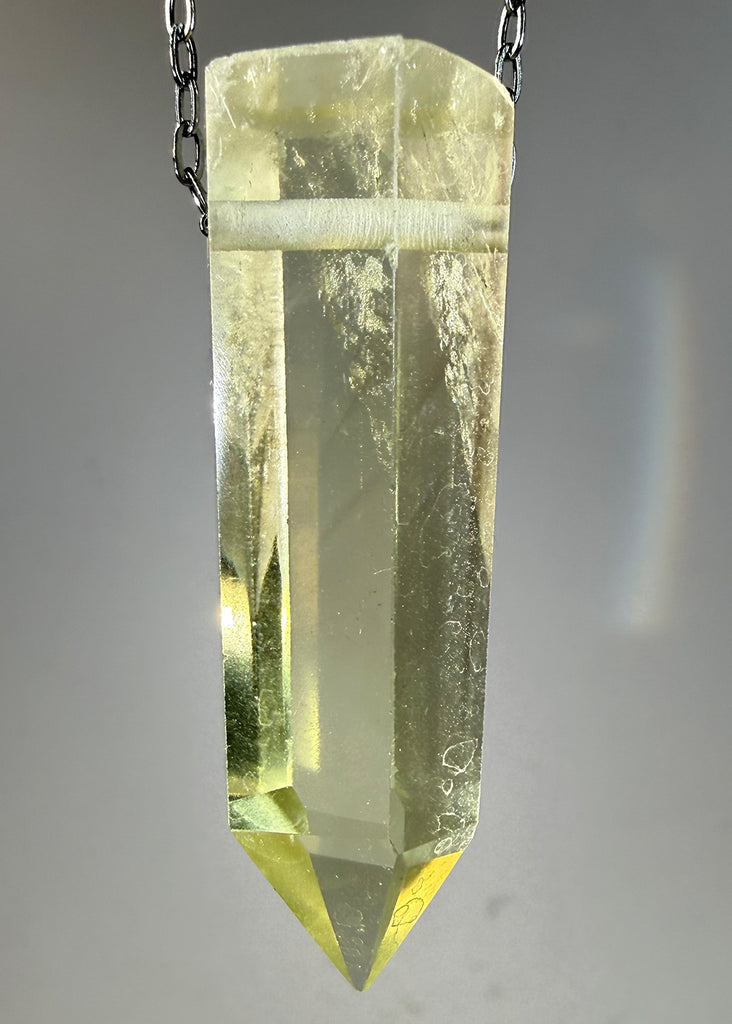 Citrine Quartz Crystal Necklace