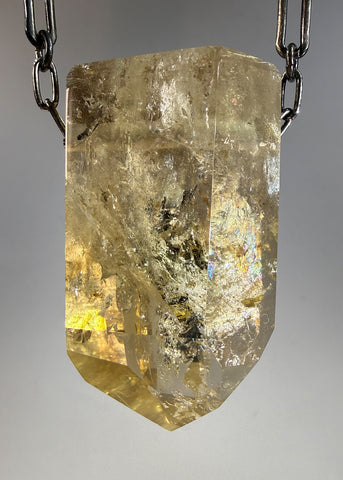 Citrine Quartz Crystal Necklace