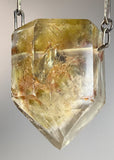 Quartz Crystal Necklace with Amphibole Inclusions