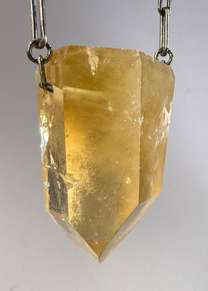 Citrine Quartz  Crystal Necklace