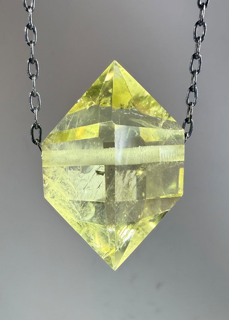 Citrine Quartz Crystal Necklace