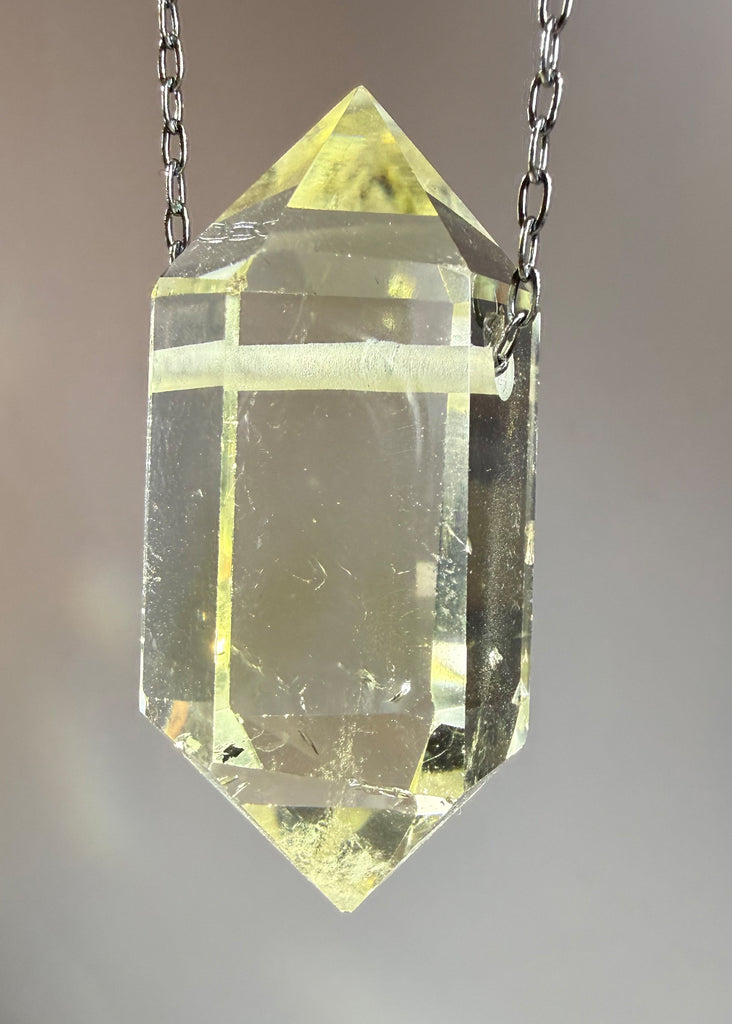 Citrine Quartz Crystal Necklace
