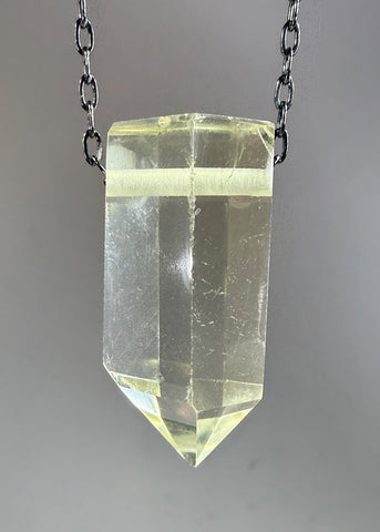 Citrine Quartz Crystal Necklace