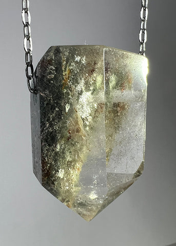 Quartz Crystal with Chlorite Inclusions Necklace