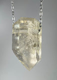 Quartz Crystal Necklace with Amphibole Inclusions