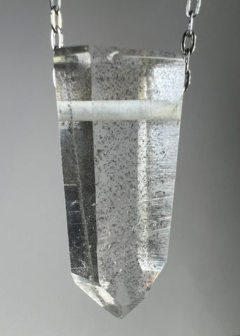 Quartz Crystal with Chlorite Inclusions Necklace