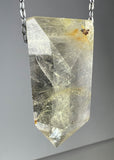 Gold Rutile Quartz Crystal Necklace
