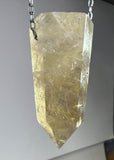 Gold Rutile Quartz Crystal Necklace