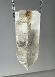 Gold Rutile Quartz Crystal Necklace
