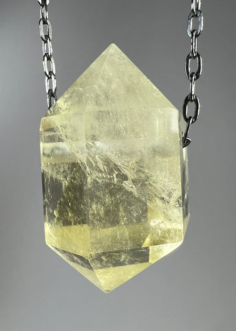 Citrine Quartz Crystal Necklace