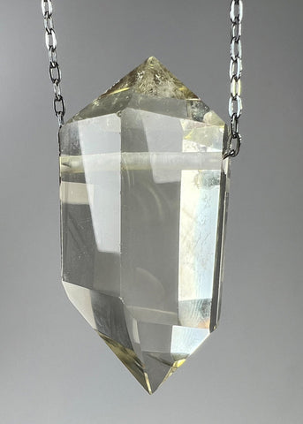 Citrine Quartz Crystal Necklace