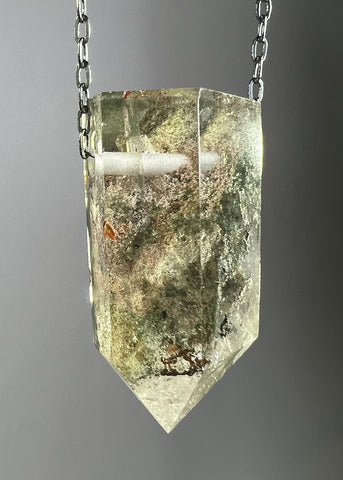 Quartz Crystal with Chlorite Inclusions Necklace