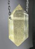 Gold Rutile Quartz Crystal Necklace