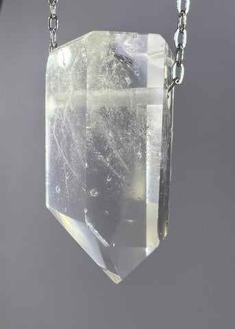 Clear Quartz  Crystal Necklace