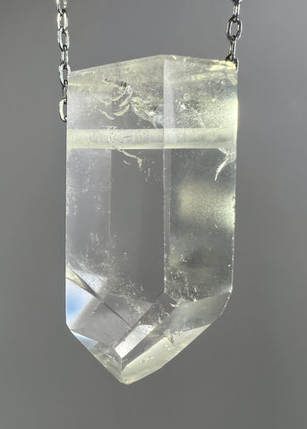 Clear Quartz  Crystal Necklace