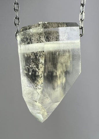 Quartz Crystal with Chlorite Inclusions Necklace